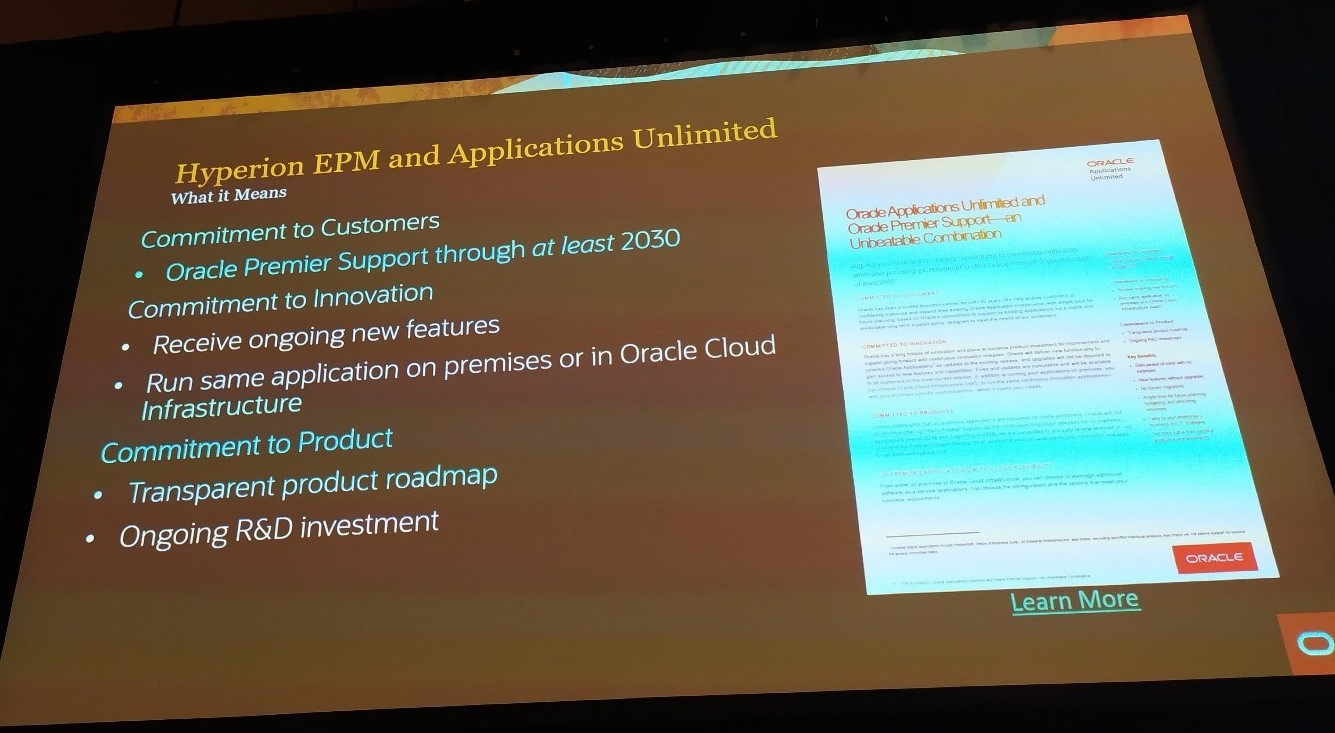 OOW19 - Oracle EPM Cloud - Hyperion EPM and Applications Unlimited