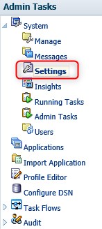 admin task settings