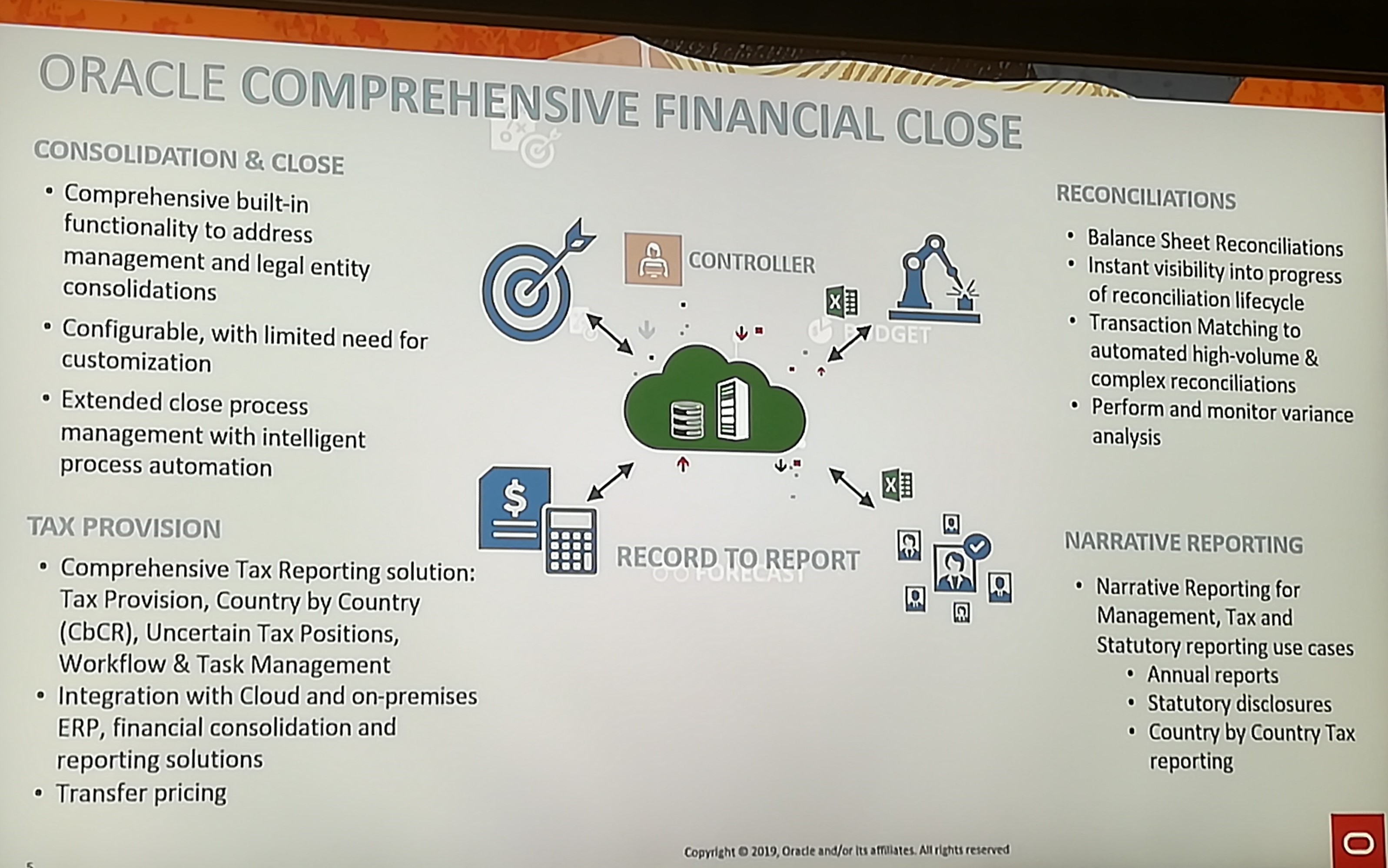 Oracle Open World 2019 - Oracle Comprehensive Financial Close