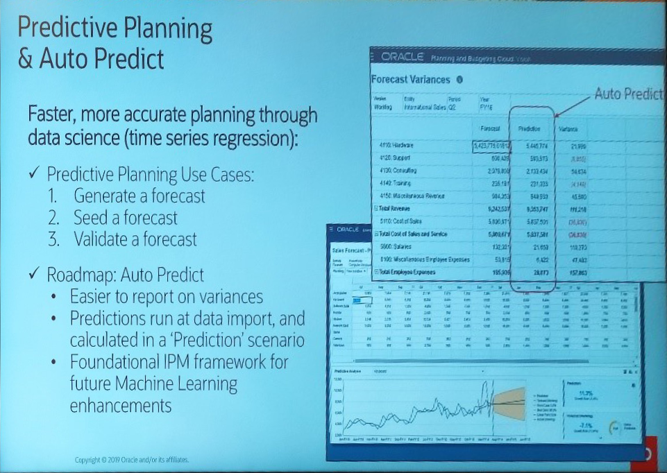 Oracle Open World - Predictive planning