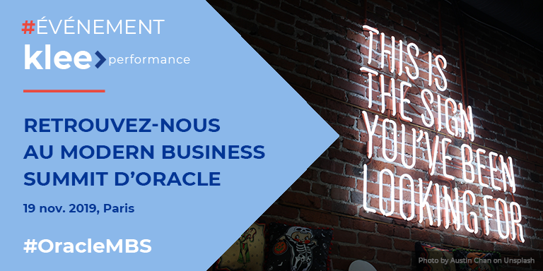 Evénement Klee Performance - Retrouvez-nous au Modern Business Summit d'Oracle (19 nov., Paris)